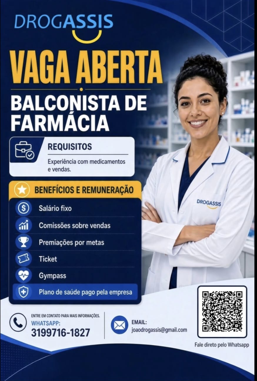 Balconista de Farmácia — Drogassis