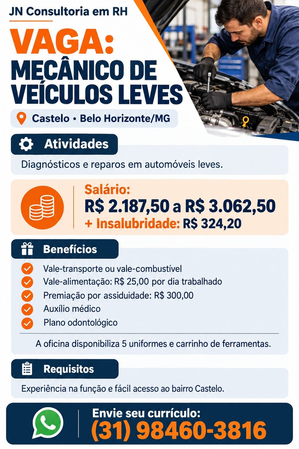 Mecânico de Veículos Leves