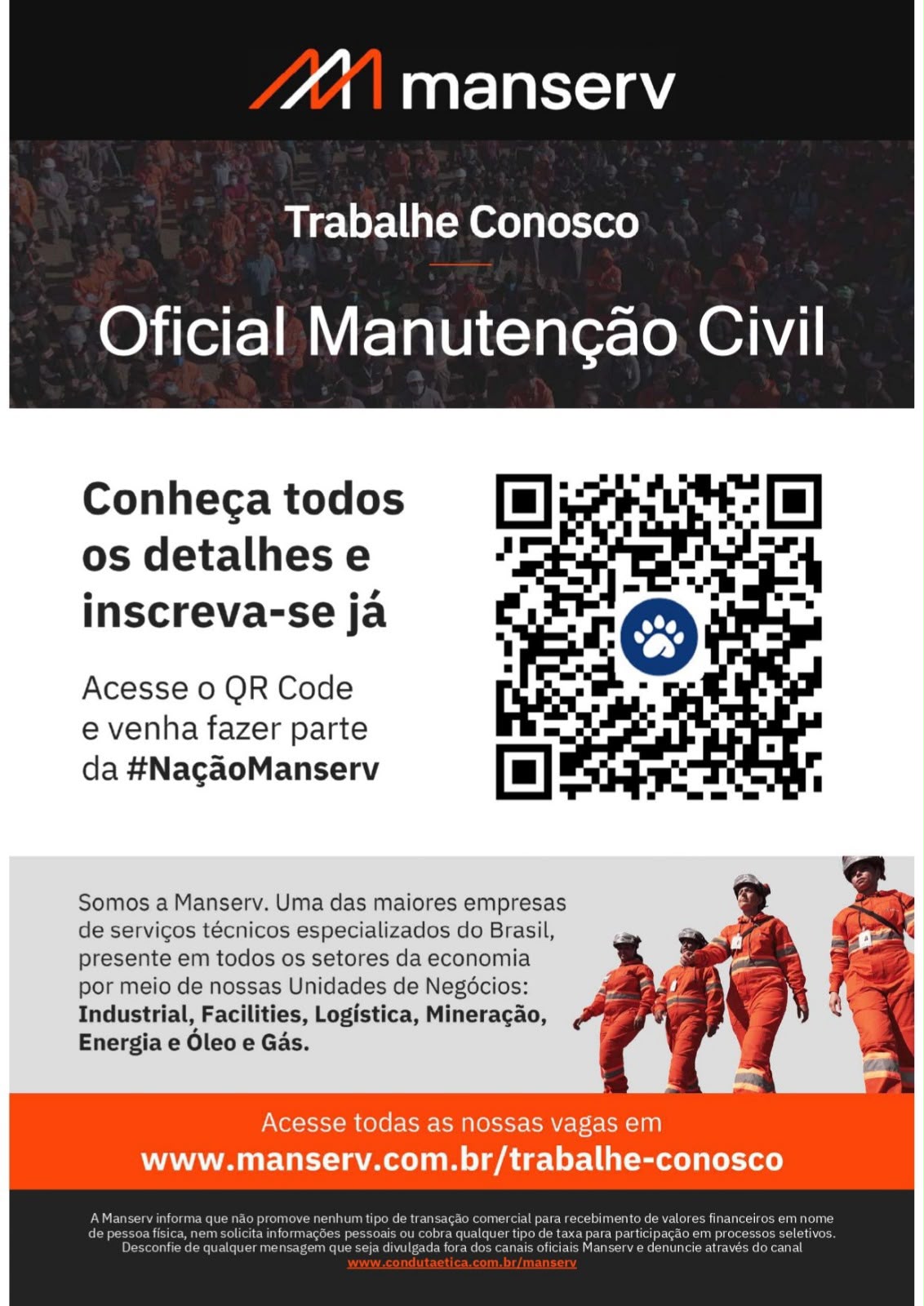 Oficial de Manutenção Civil — Manserv