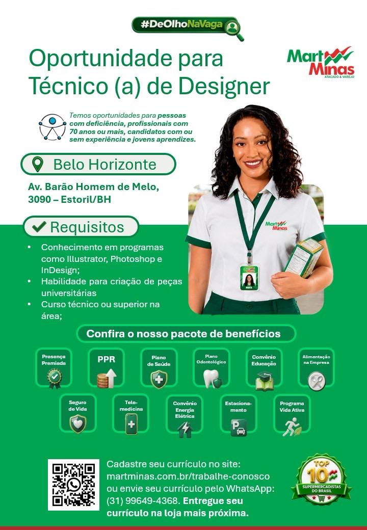 Técnico(a) de Designer — Mart Minas