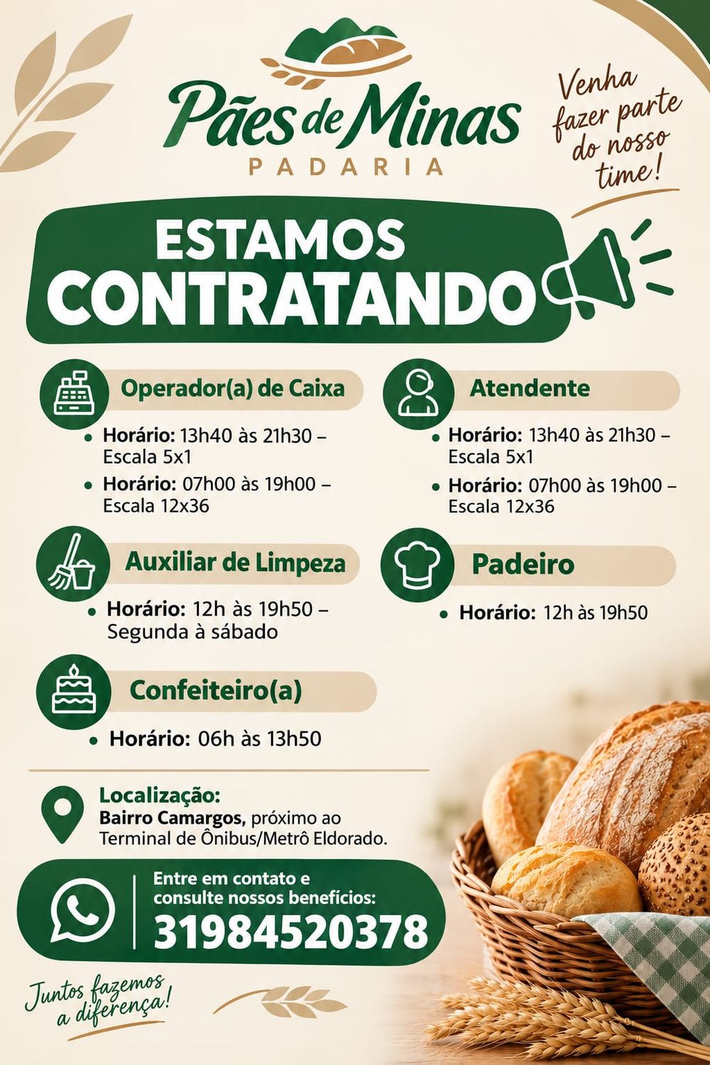 Atendente de Padaria