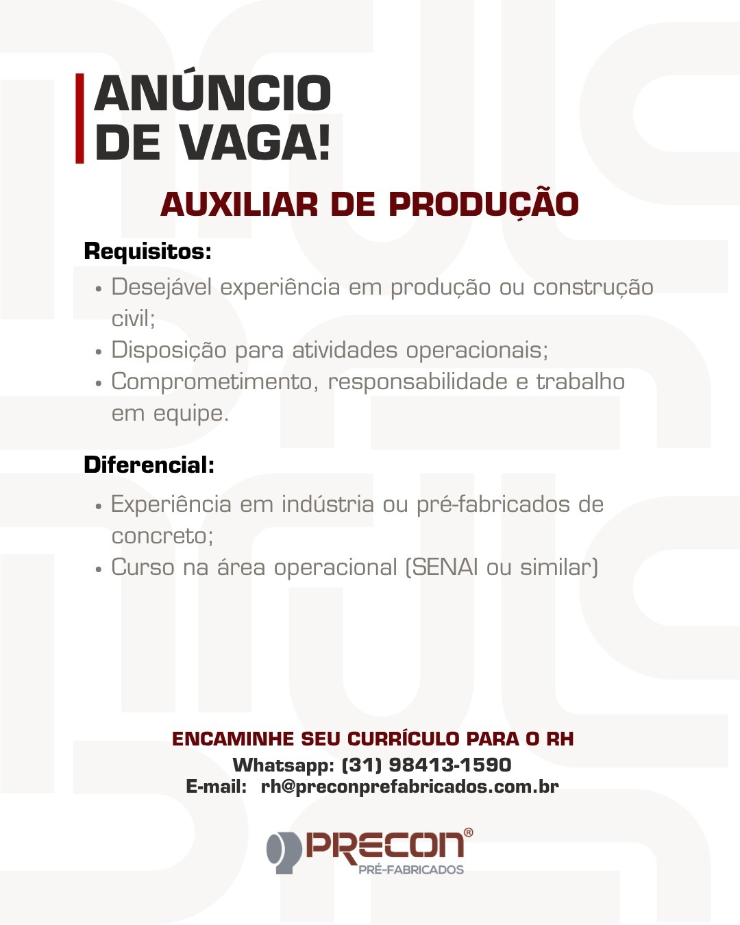 Auxiliar de Produção