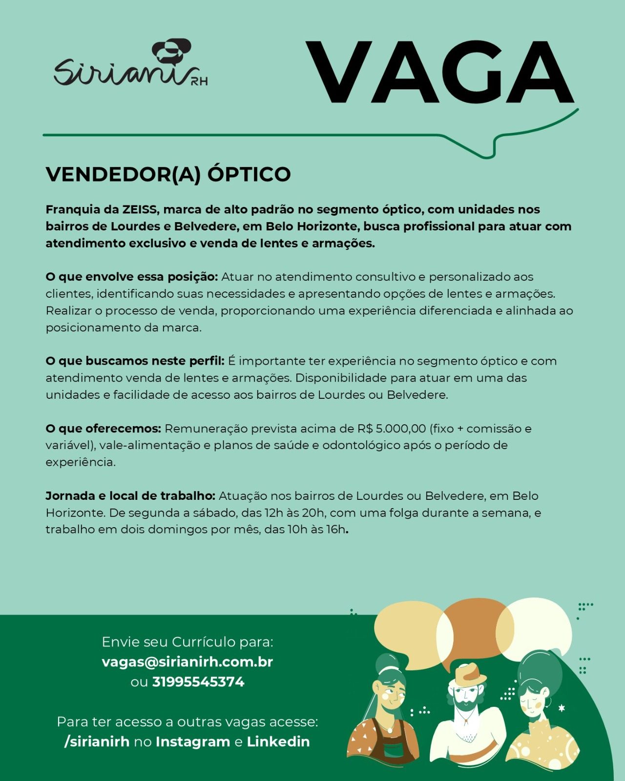 Vendedor(a) Óptico
